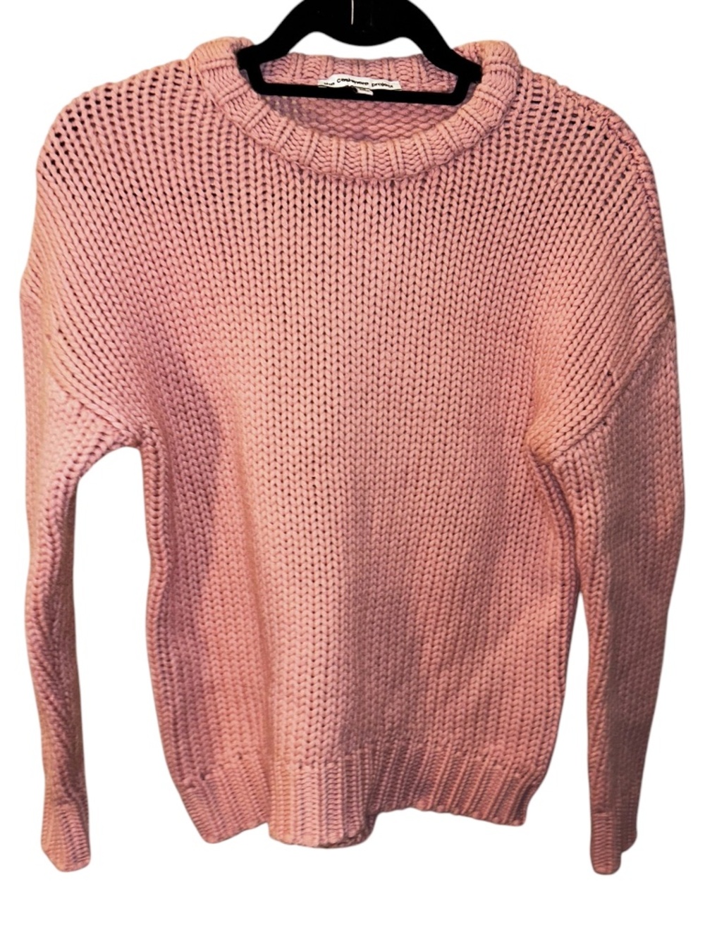 Cashmere Project terracotta pink crew neck sweater 10% cashmere XS like new
